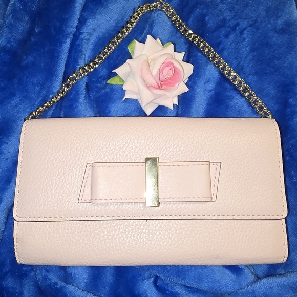 Kate Spade Handbag Wallet Pink Bow - Picture 1 of 6